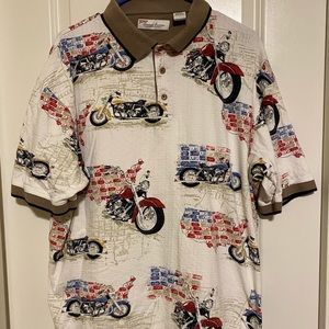 American Summer Men’s Motorcycle Polo Shirt